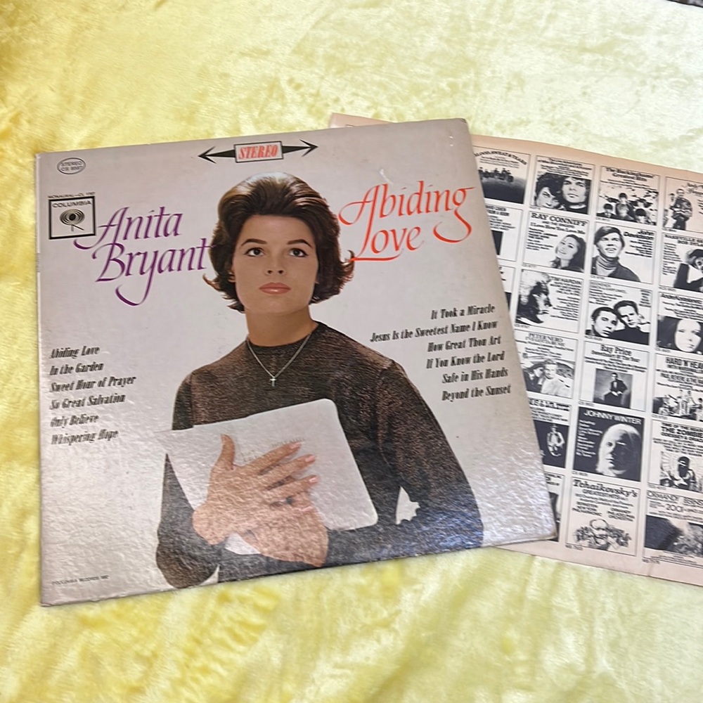 ANITA BRYANT ABIDING LOVE VINYL LP COLUMBIA VG 79